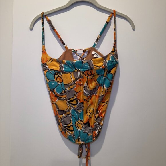 Miaou V Corset, Parisian Flower Orange - Picture 1 of 4